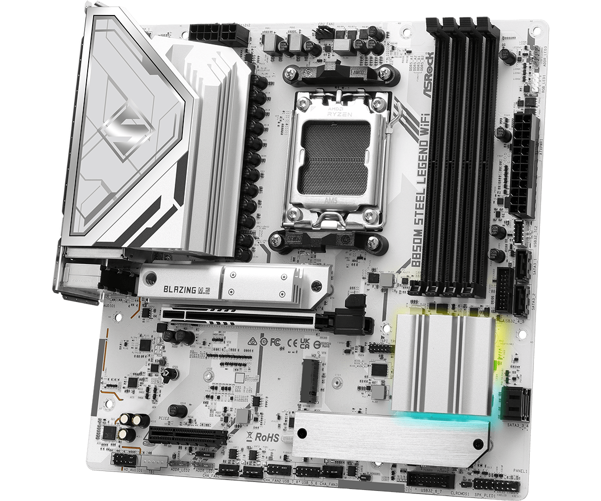  ASROCK B850M STEEL LEGEND WI - огляд і ціна Am5 Micro Atx Pcie 5.0 Motherboard